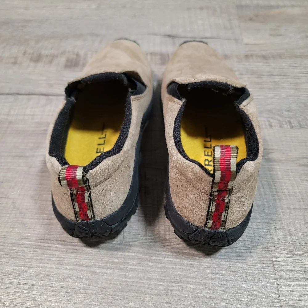 Merrell Jungle Moc Classic Taupe Suede Leather Slip On Shoes Womens 8 Comfort